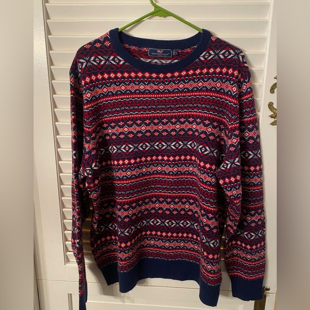 Vineyard Vines Traditional Fair Isle Crewneck Sweater from 2019 worn a few times